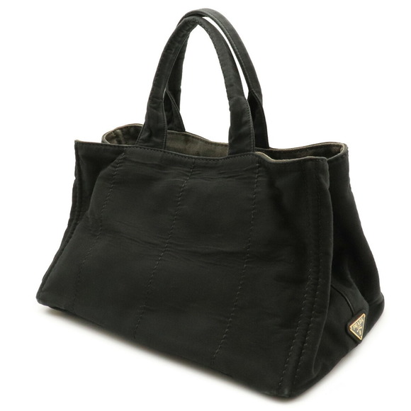 Prada Nero Canvas Canapa Black Tote Bag - Picture 1 of 6